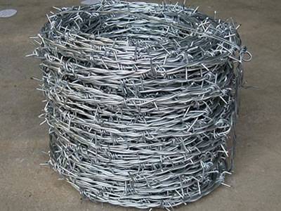 double twist barbed wire in coils (galvanized)